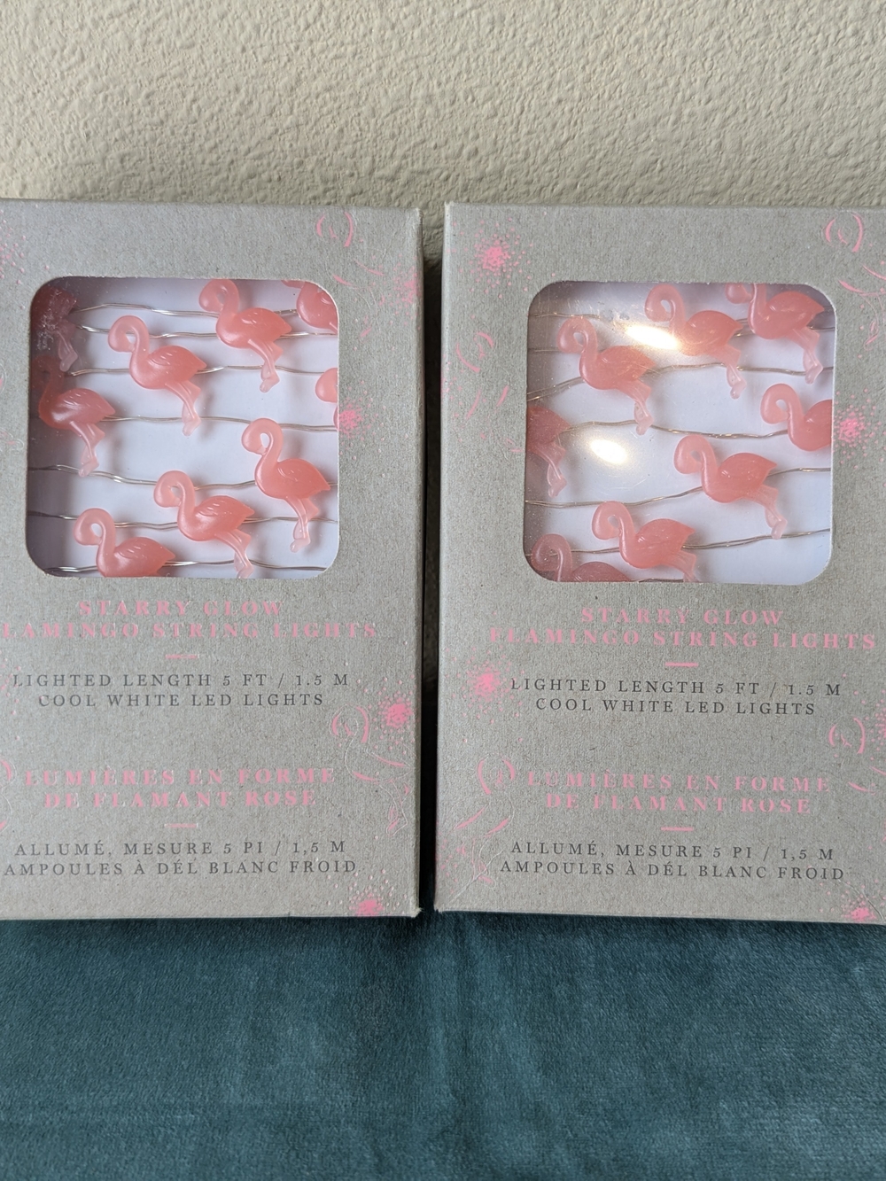 Indigo Pink Flamingo Starry Glow Led String Lights - Pink